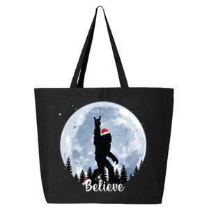 Santa Bigfoot Christmas Rock Roll Sasquatch Believe Xmas 25L Jumbo Tote