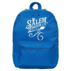 Salem Broom Co Est 1692 Funny Halloween Witch Quote Graphic Gift 16 in Basic Backpack