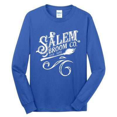 Salem Broom Co Est 1692 Funny Halloween Witch Quote Graphic Gift Tall Long Sleeve T-Shirt