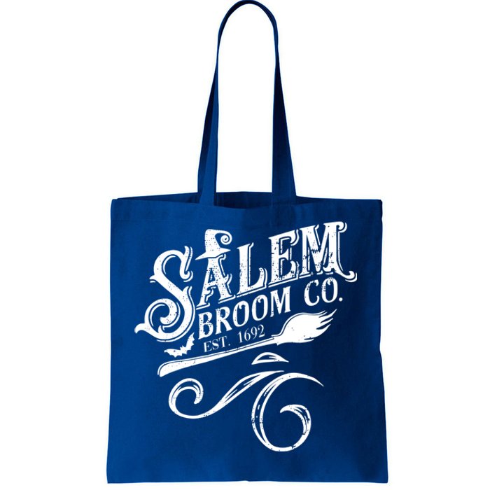 Salem Broom Co Est 1692 Funny Halloween Witch Quote Graphic Gift Tote Bag