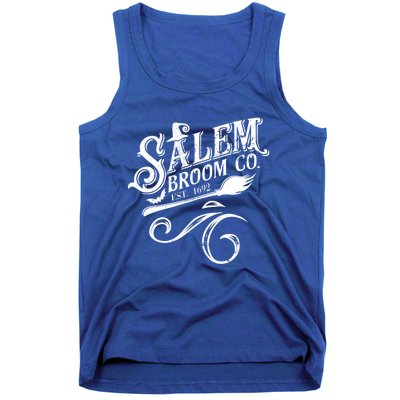 Salem Broom Co Est 1692 Funny Halloween Witch Quote Graphic Gift Tank Top