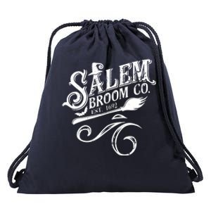 Salem Broom Co Est 1692 Funny Halloween Witch Quote Graphic Gift Drawstring Bag