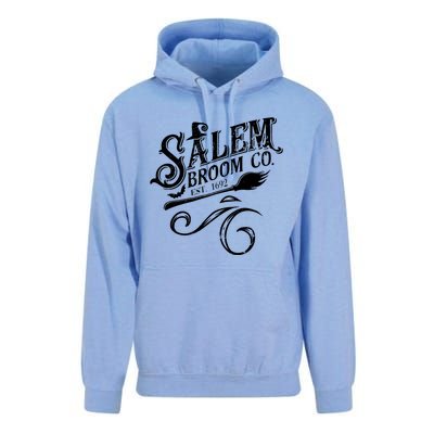 Salem Broom Co Est 1692 Funny Halloween Witch Quote Graphic Gift Unisex Surf Hoodie