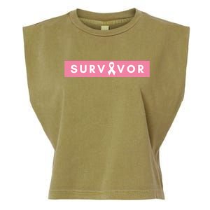 Survivor Breast Cancer Awareness Garment-Dyed Women's Muscle Tee