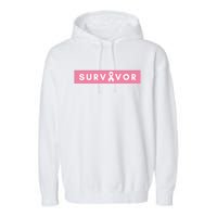 Survivor Breast Cancer Awareness Garment-Dyed Fleece Hoodie