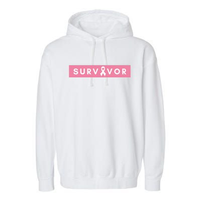 Survivor Breast Cancer Awareness Garment-Dyed Fleece Hoodie