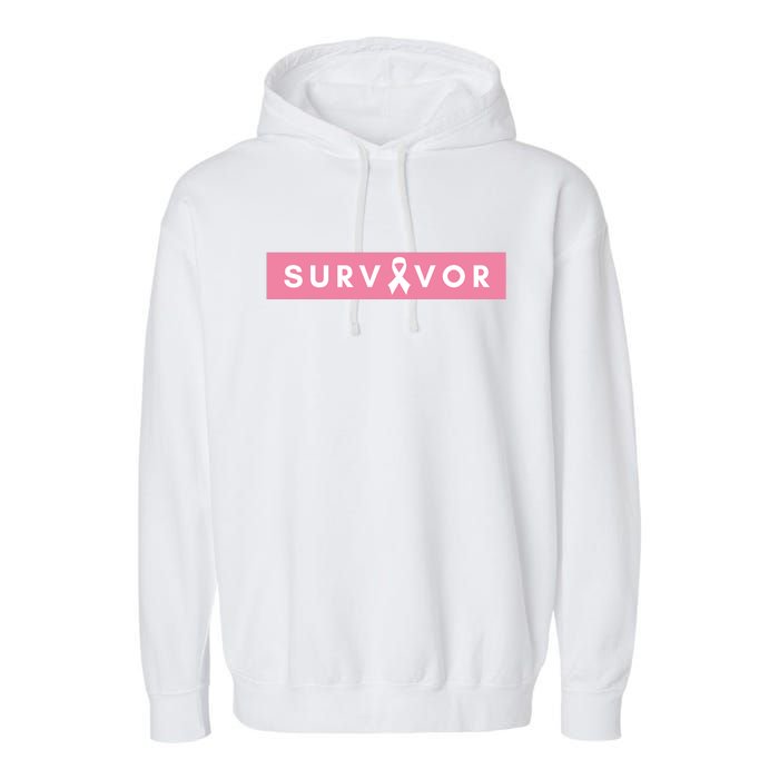 Survivor Breast Cancer Awareness Garment-Dyed Fleece Hoodie