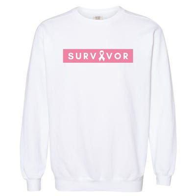 Survivor Breast Cancer Awareness Garment-Dyed Sweatshirt