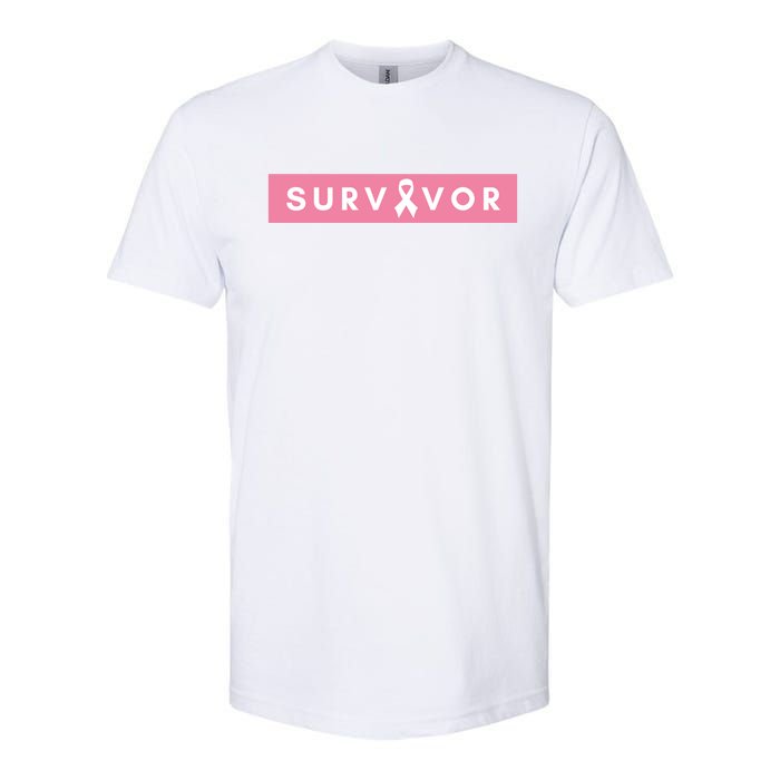 Survivor Breast Cancer Awareness Softstyle CVC T-Shirt