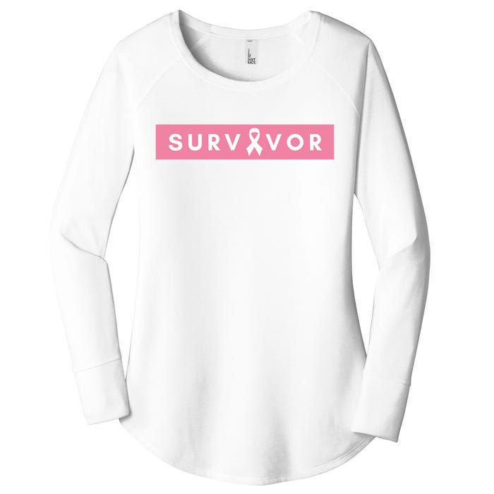 Survivor Breast Cancer Awareness Women's Perfect Tri Tunic Long Sleeve Shirt