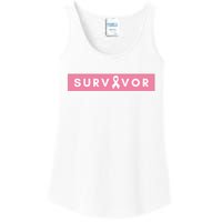 Survivor Breast Cancer Awareness Ladies Essential Tank