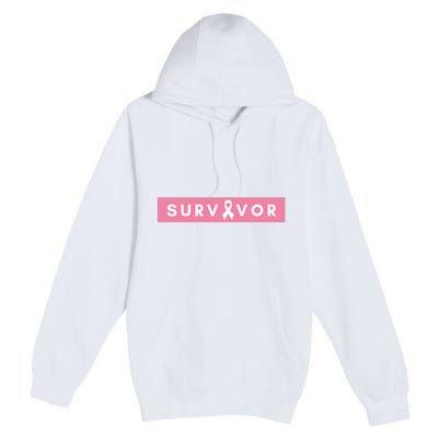 Survivor Breast Cancer Awareness Premium Pullover Hoodie