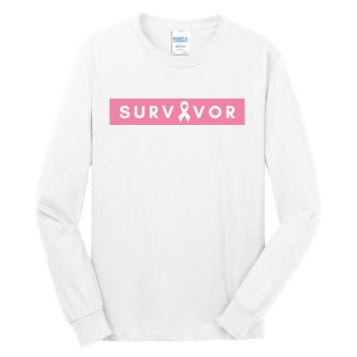 Survivor Breast Cancer Awareness Tall Long Sleeve T-Shirt