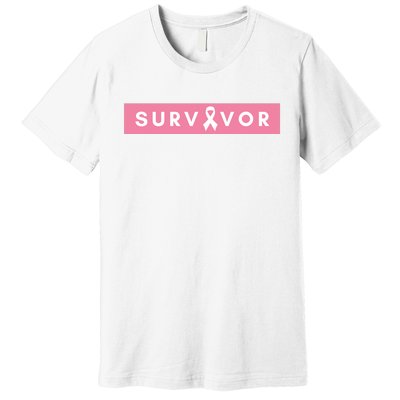 Survivor Breast Cancer Awareness Premium T-Shirt