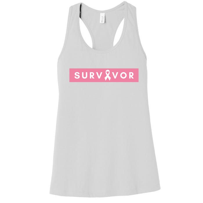 Survivor Breast Cancer Awareness Women's Racerback Tank