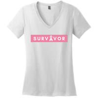 Survivor Breast Cancer Awareness Women's V-Neck T-Shirt