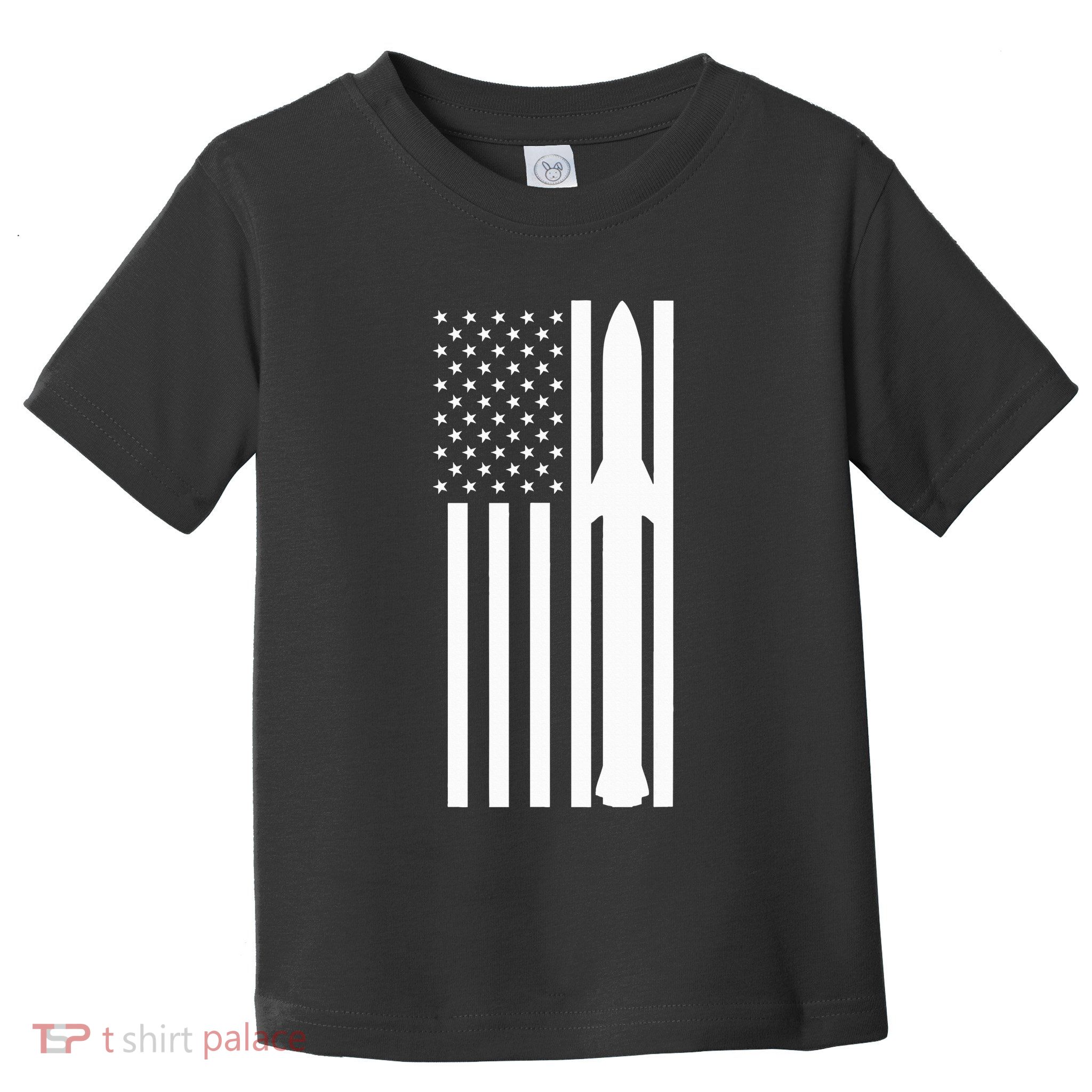 Starship Boca Chica Starbase A American Flag Starship Toddler T-Shirt