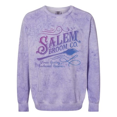 Salem Broom Company Est 1692 Halloween Funny Gift Colorblast Crewneck Sweatshirt