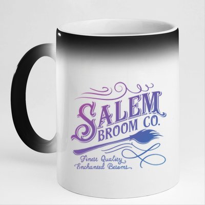 Salem Broom Company Est 1692 Halloween Funny Gift 11oz Black Color Changing Mug