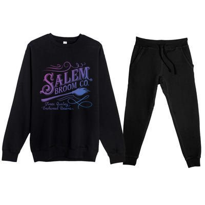 Salem Broom Company Est 1692 Halloween Funny Gift Premium Crewneck Sweatsuit Set