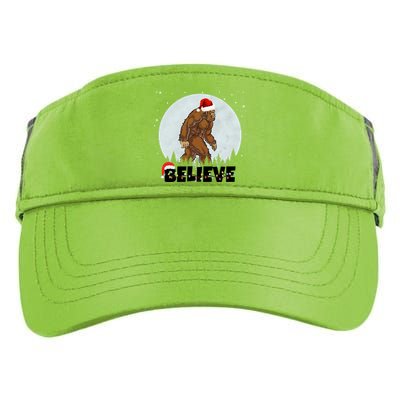 Santa Bigfoot Christmas Rock Funny Sasquatch Believe Adult Drive Performance Visor