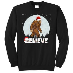 Santa Bigfoot Christmas Rock Funny Sasquatch Believe Sweatshirt