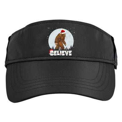 Santa Bigfoot Christmas Rock Funny Sasquatch Believe Adult Drive Performance Visor
