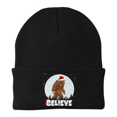 Santa Bigfoot Christmas Rock Funny Sasquatch Believe Beanie
