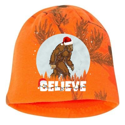 Santa Bigfoot Christmas Rock Funny Sasquatch Believe Kati - Camo Knit Beanie