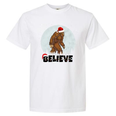 Santa Bigfoot Christmas Rock Funny Sasquatch Believe Garment-Dyed Heavyweight T-Shirt