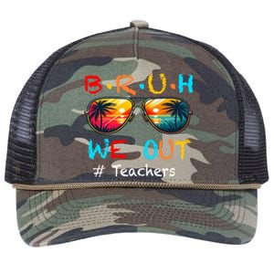 Summer Break Cute End Of School Year Bruh We Out Teachers Gift Retro Rope Trucker Hat Cap