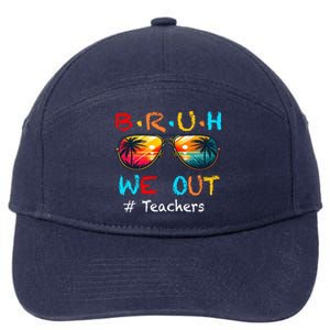 Summer Break Cute End Of School Year Bruh We Out Teachers Gift 7-Panel Snapback Hat