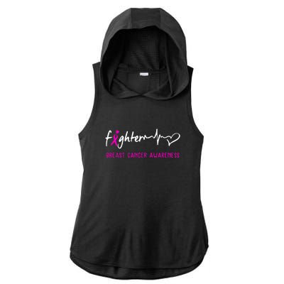 Support Breast Cancer Fighter Survivor Breast Cancer Awareness Gifts Ladies PosiCharge Tri-Blend Wicking Draft Hoodie Tank