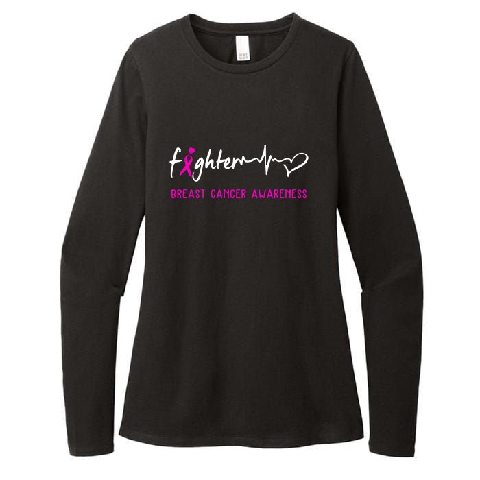 Support Breast Cancer Fighter Survivor Breast Cancer Awareness Gifts Womens CVC Long Sleeve Shirt