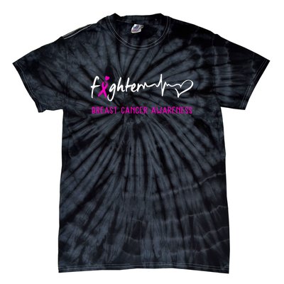 Support Breast Cancer Fighter Survivor Breast Cancer Awareness Gifts Tie-Dye T-Shirt