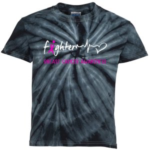 Support Breast Cancer Fighter Survivor Breast Cancer Awareness Gifts Kids Tie-Dye T-Shirt