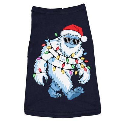 Santa Bigfoot Christmas Lights Xmas Sasquatch Lovers Pajama Doggie Tank