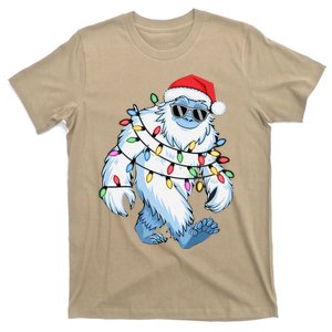 Santa Bigfoot Christmas Lights Xmas Sasquatch Lovers Pajama T-Shirt