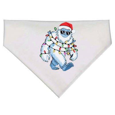 Santa Bigfoot Christmas Lights Xmas Sasquatch Lovers Pajama USA-Made Doggie Bandana