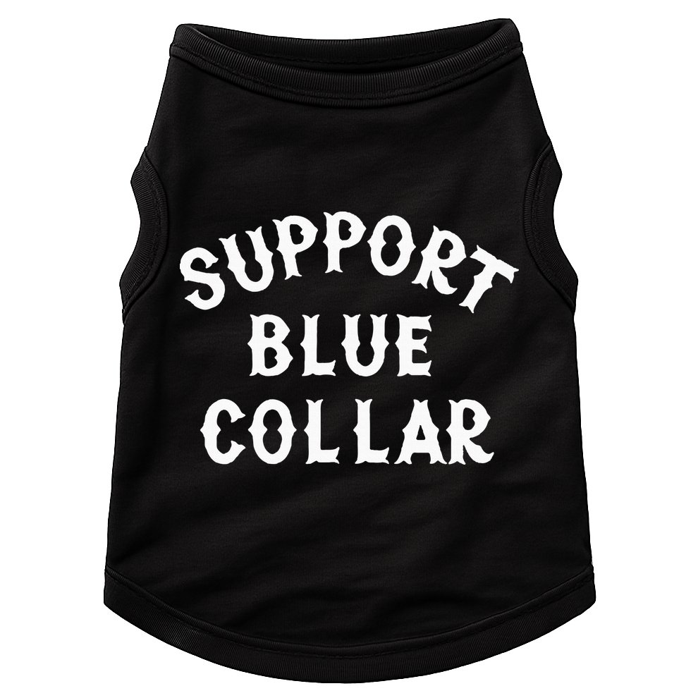 Support Blue Collar Funny Support Doggie Tank