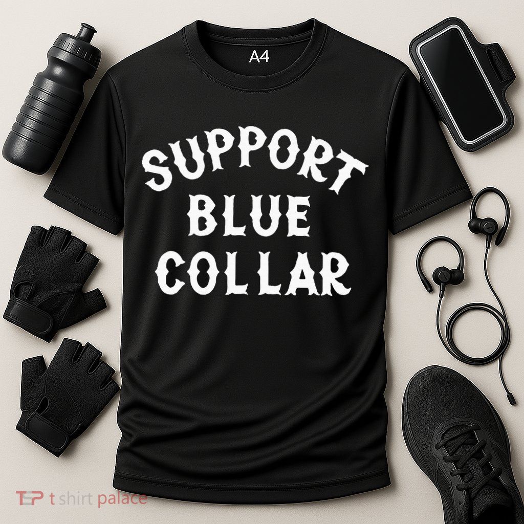 Support Blue Collar Funny Support Performance Shirt