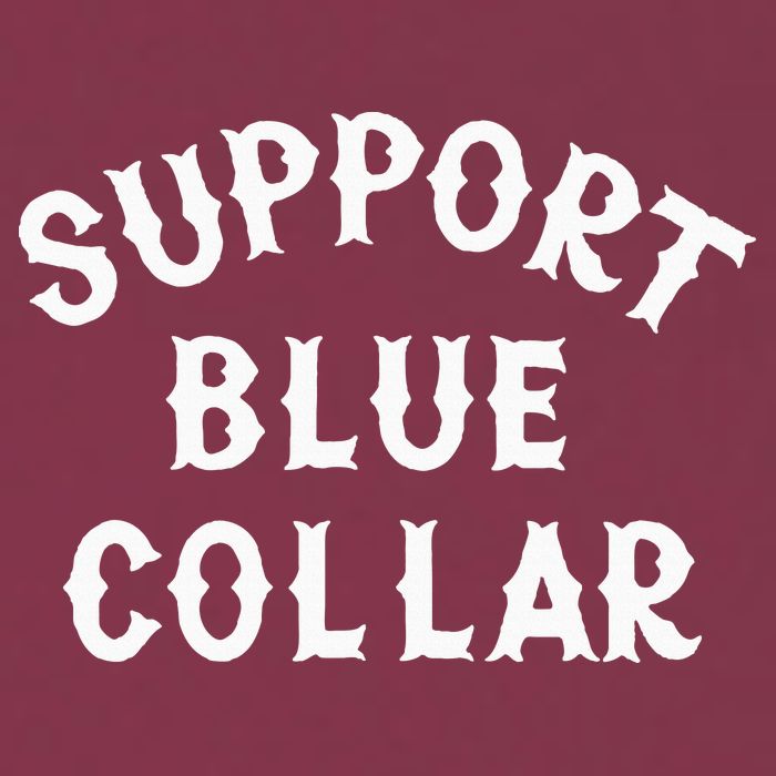 Support Blue Collar Funny Support 16oz Travel Tumbler
