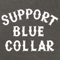 Support Blue Collar Funny Support Cotton Canvas Backpack