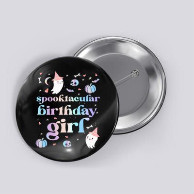 Spooktacular Birthday Cute Ghost Halloween Party Button