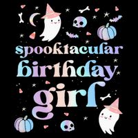 Spooktacular Birthday Cute Ghost Halloween Party Drawstring Bag
