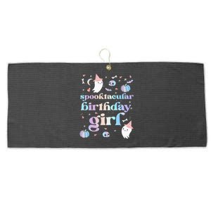 Spooktacular Birthday Cute Ghost Halloween Party Large Microfiber Waffle Golf Towel