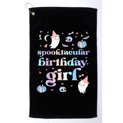 Spooktacular Birthday Cute Ghost Halloween Party Platinum Collection Golf Towel