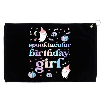 Spooktacular Birthday Cute Ghost Halloween Party Grommeted Golf Towel