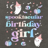 Spooktacular Birthday Cute Ghost Halloween Party Cotton Canvas Backpack