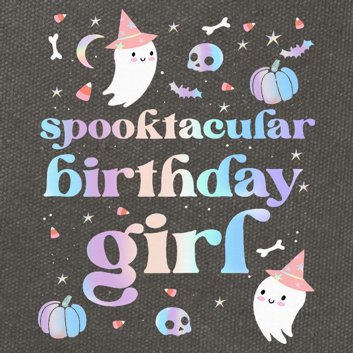 Spooktacular Birthday Cute Ghost Halloween Party Cotton Canvas Backpack